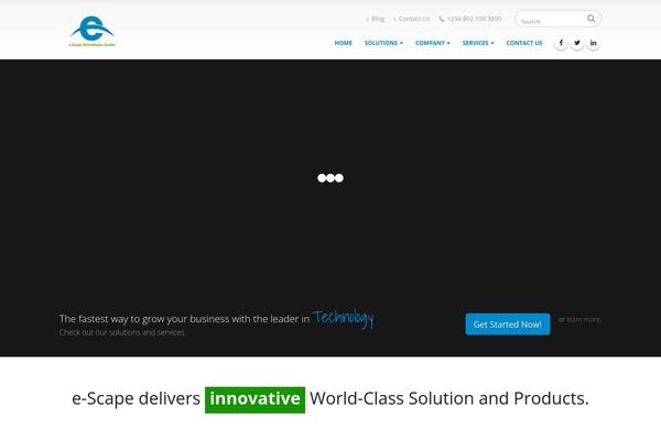 Escape theme site design template sample