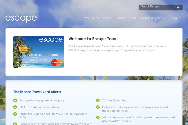 Escape theme site design template sample