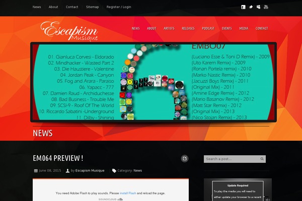 Musicpro theme site design template sample