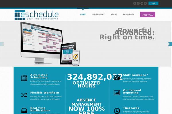 eschedule.ca site used Wpstarter