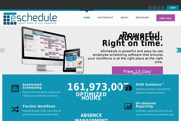 eschedule.net site used Wpstarter