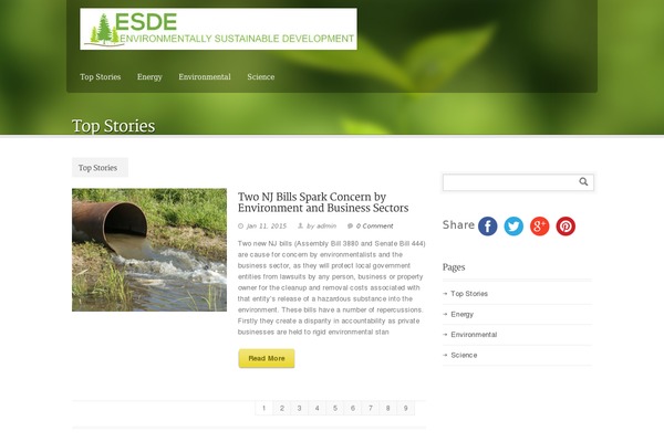 Green Earth 1.07 theme site design template sample