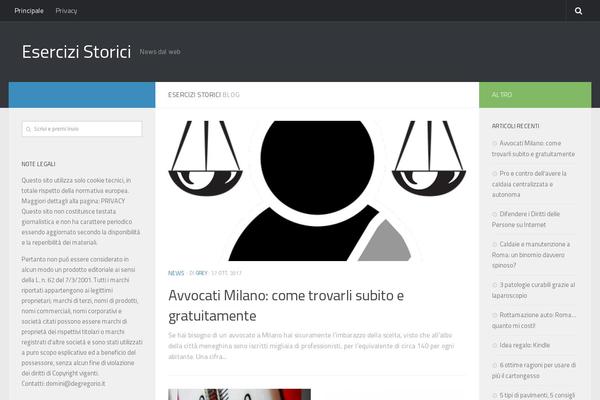 Being Hueman theme site design template sample