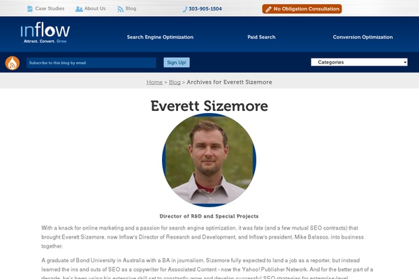 esizemore.com site used Inflow
