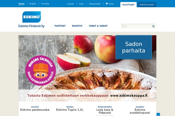 Eskimo theme site design template sample