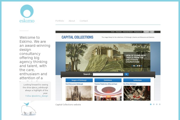 Eskimo theme site design template sample