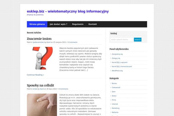 Wp Radiance 1.0.3 theme site design template sample