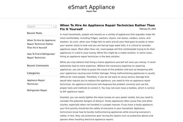 esmartappliance.com site used Flat Shop lite