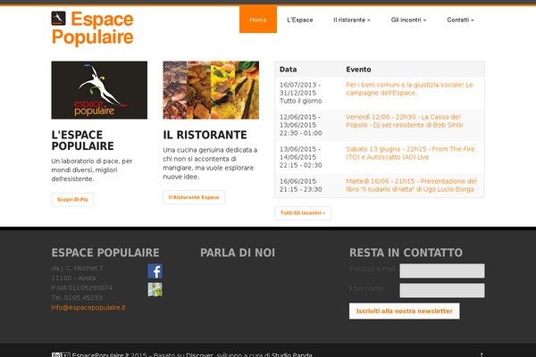 Espace theme site design template sample