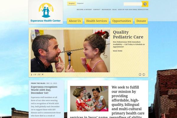 Esperanza theme site design template sample
