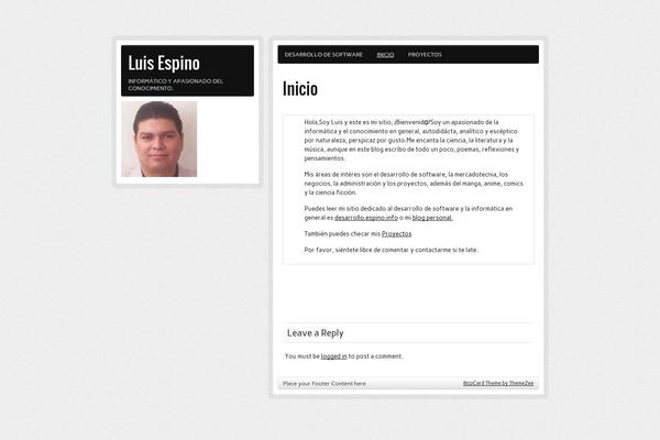 zeeBizzCard theme site design template sample