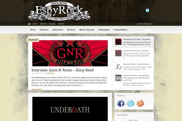 Headlines theme site design template sample