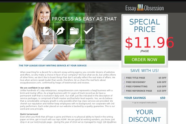 essayobsession.com site used Obsession