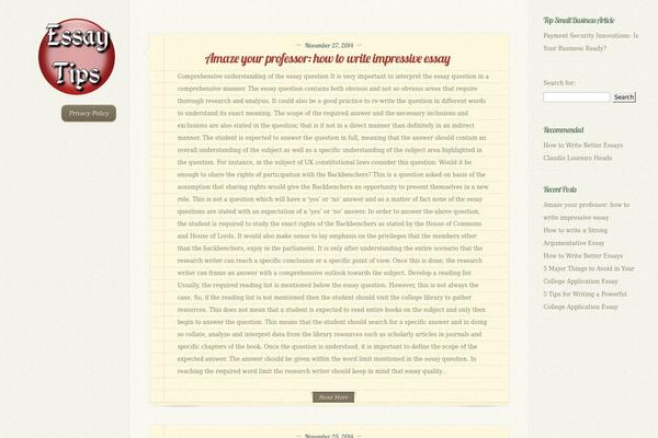 DailyJournal theme site design template sample