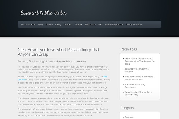 Envisioned theme site design template sample
