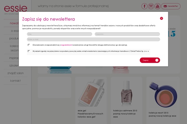 essiepolska.pl site used Essie