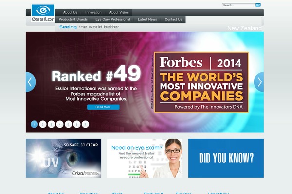 essilor.co.nz site used Essilor