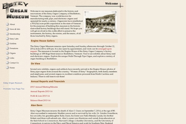 esteyorganmuseum.org site used Eomtheme