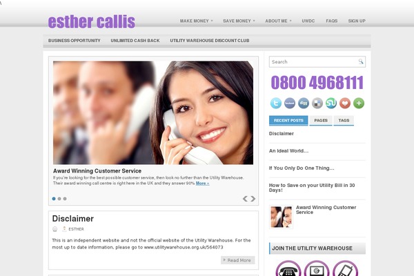 esthercallis.com site used Snatch