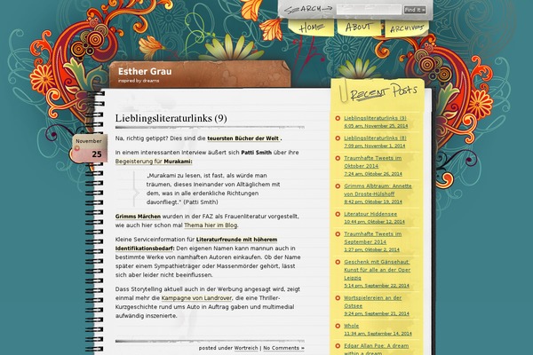 esthergrau.de site used Wp-theme-notepad-chaos