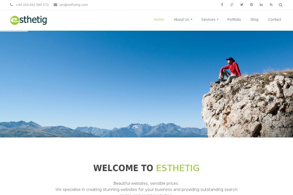 Coruscate theme site design template sample