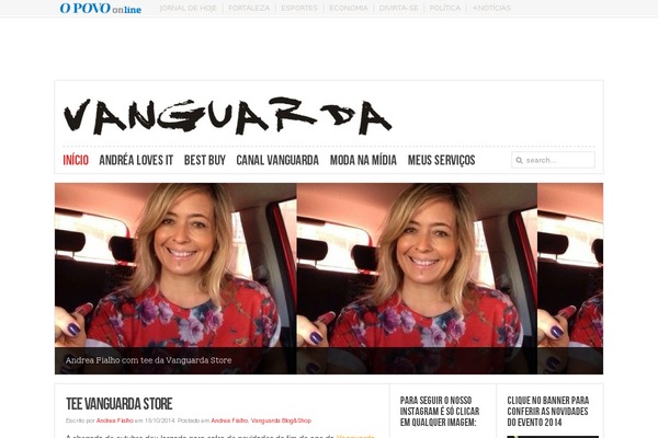 Vanguarda theme site design template sample