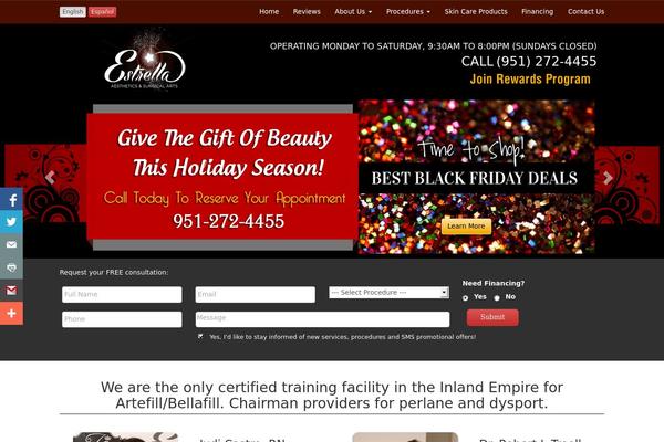 estrellaaesthetics.com site used Custom-template