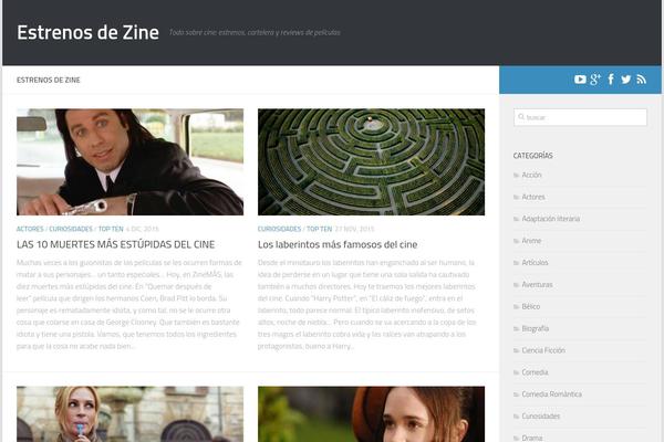 Hueman theme site design template sample