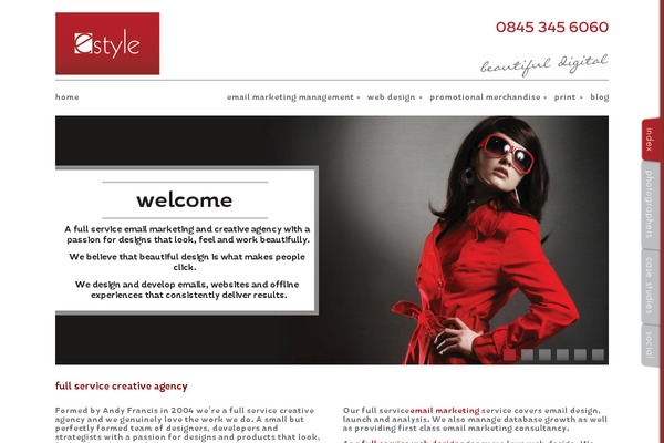 Estyle theme site design template sample