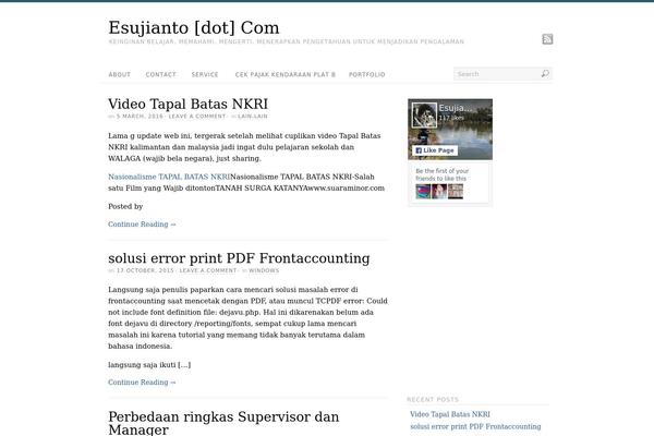 esujianto.com site used Platform