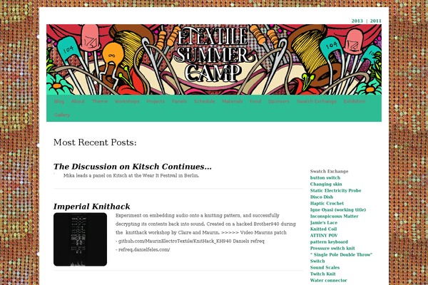 etextile-summercamp.org site used Summercamp