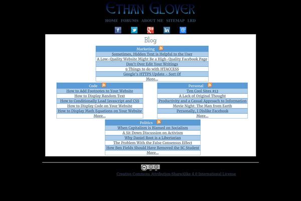 ethanglover.biz site used Tailor-made