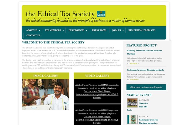 Ets theme site design template sample