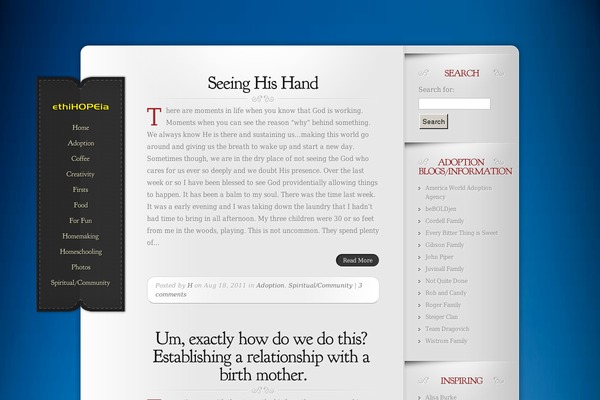 Memoir theme site design template sample