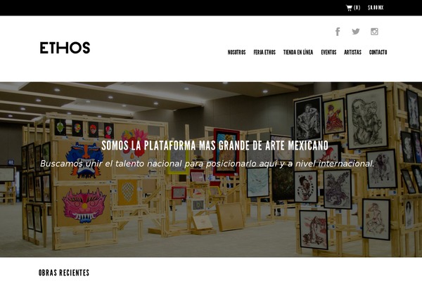 Ethos theme site design template sample