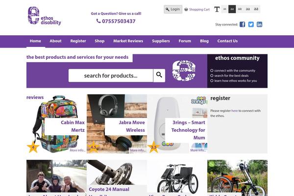 ethosdisability.com site used Ethos