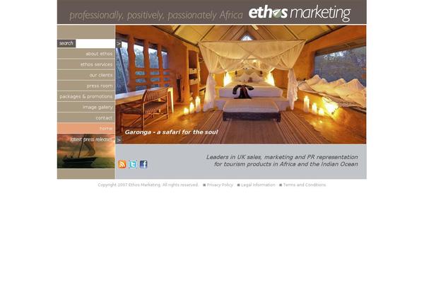 Ethos theme site design template sample