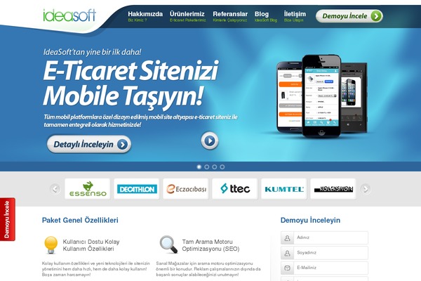 eticaret theme websites examples