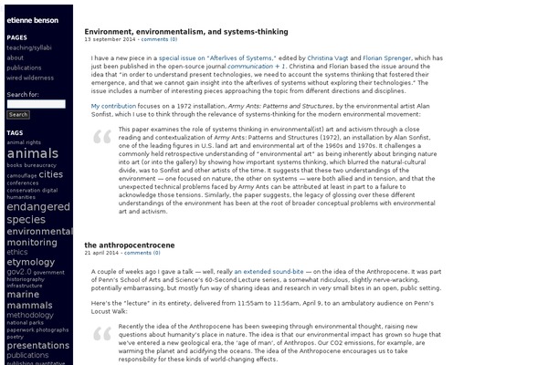 etiennebenson.com site used Journalist