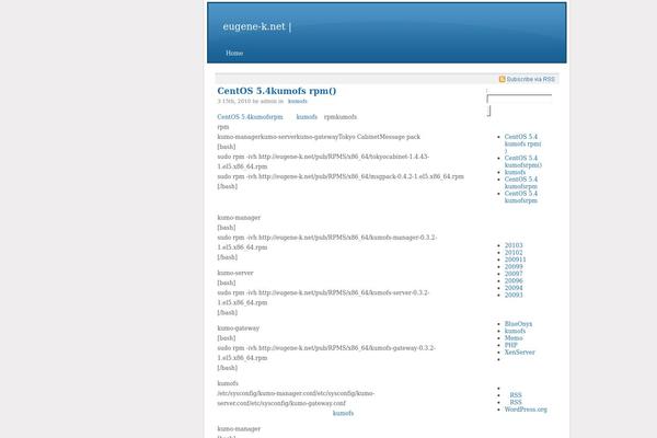eugene-k.net site used Simplistic Blue