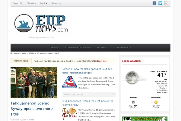 Tribune theme site design template sample