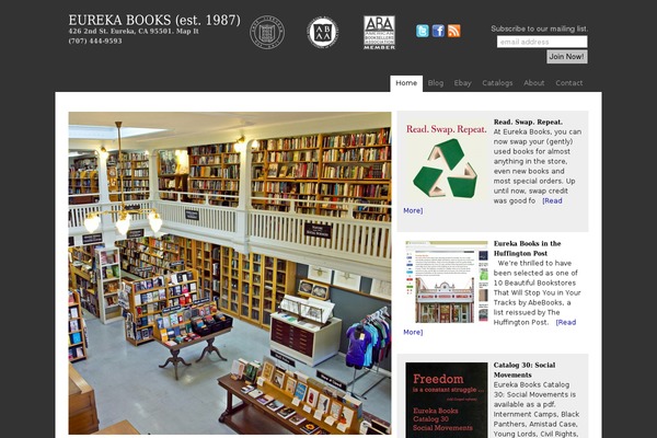 Eureka theme site design template sample