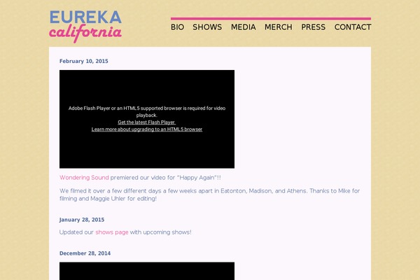 Eureka theme site design template sample