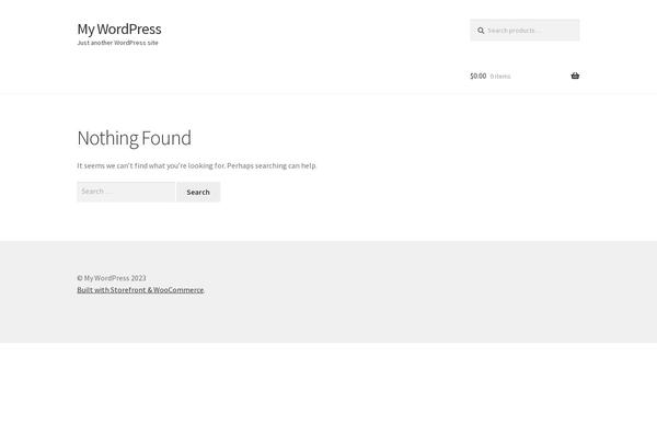 Storefront theme site design template sample