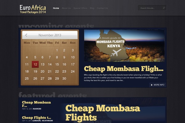 Event theme site design template sample