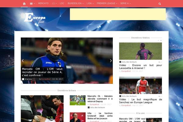 Magazin theme site design template sample