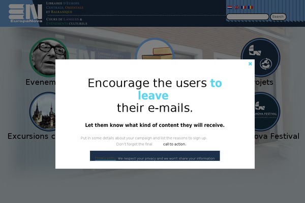 Europa theme site design template sample