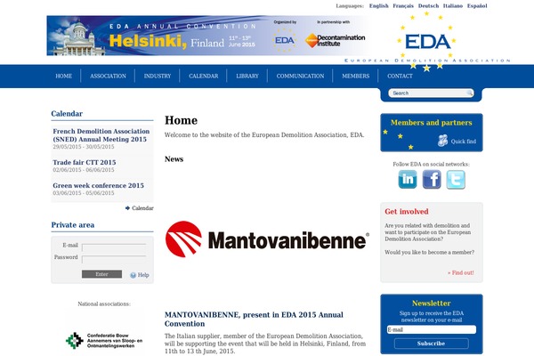 Eda theme site design template sample