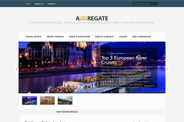 Aggregate theme site design template sample