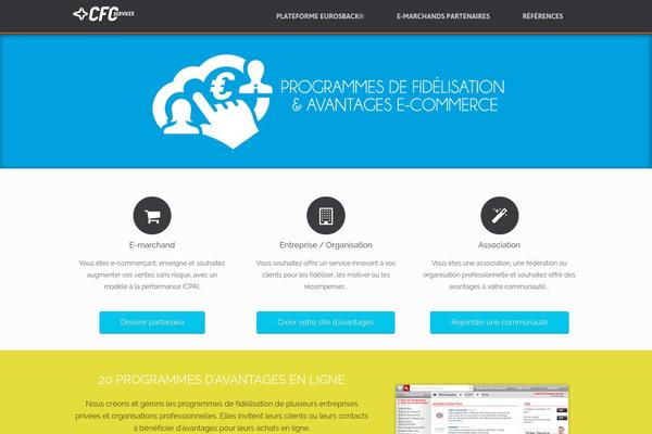 Vantage theme site design template sample